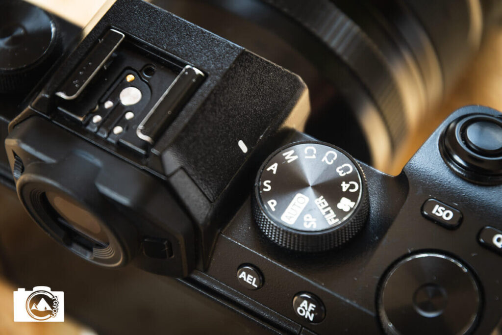 カメラのモードダイヤル(絞り優先モード)